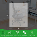 100pointONE Office Chair Mat for Hardwood Floors, Easy Glide Office Mats for Rolling Chairs, Clear Rolling Chair Mat for Hardwood 36" x 48"