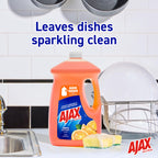 Ajax Ultra Dishwashing Liquid Dish Soap Refill, Orange Scent, Triple Action, 90 fluid ounce
