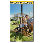 HOFUDON Upgraded Magnetic Screen Door, Heavy Duty Fiberglass Mesh, Quick Close Full Strip Magnets, Door Screen Magnetic Closure for Single Door Size 36 x 80 Inch, Screen Door Size 39 x 82 Inch Black