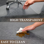 Naturei Chair Mat for Carpet, 30" x 48" Office Floor Protector for Rolling Chairs, Easy Glide Desk Mat for Low Pile Carpet (Rectangle)