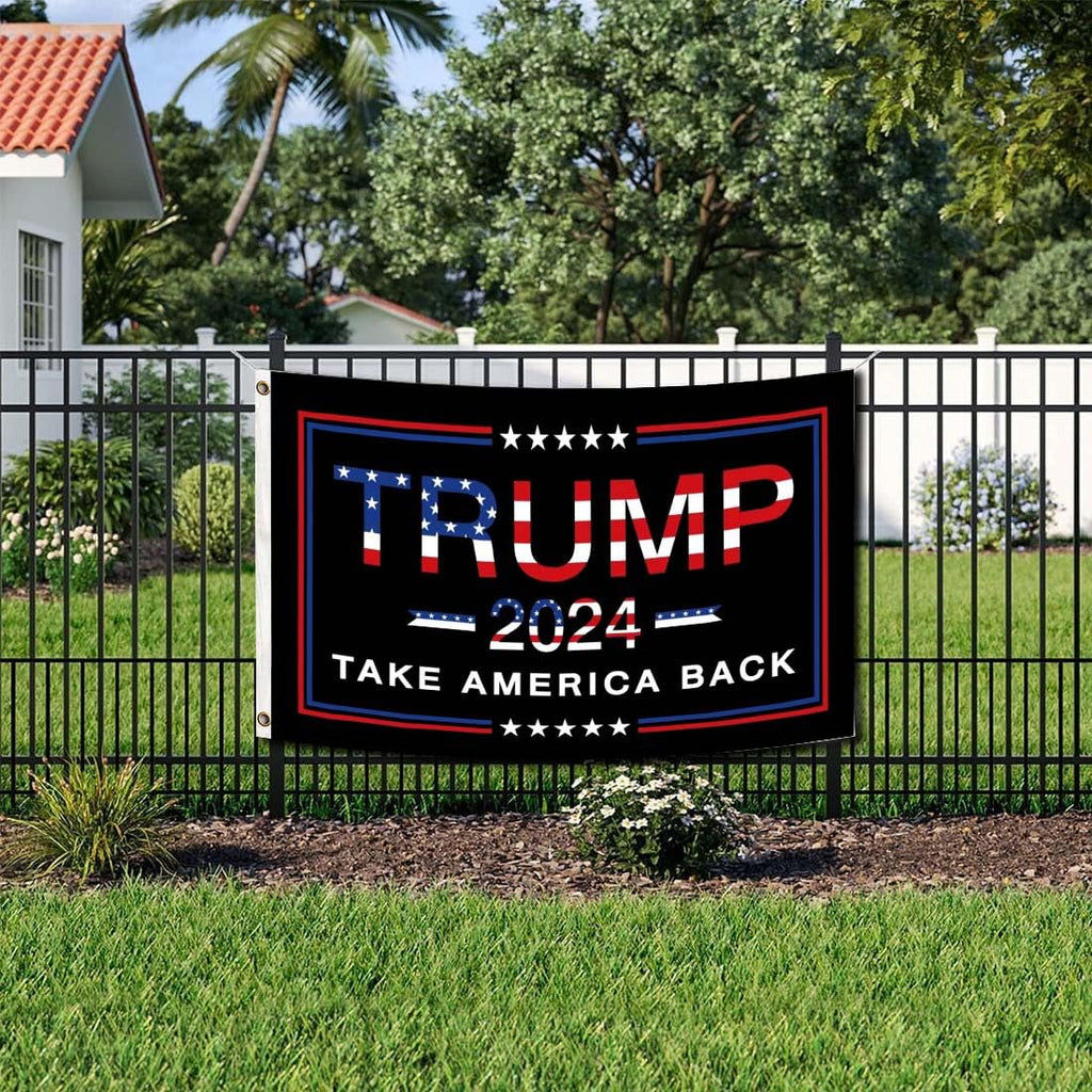 Trump 2024 Flag 3x5 Donald Trump 2024 Take America President Back Flags Made in USA with 2 Brass Grommets UV protection Fade Resistant for Indoor Outdoor Banner