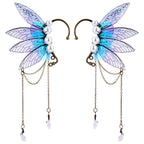 FRESHME Fairy Butterfly Elf Ear Cuffs - Vintage Butterfly Wings Non Piercing Elven Ear Cuffs Clips for Women Valentine Christmas Renaissance Halloween Custome Wedding Cosplay Prom Accessories