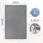 2 Pack Office Chair Mat for Hardwood Floor, 55"x35" Computer Chair Mat, Desk Chair Mat, Large Anti-Slip Floor Protector for Home Office Light Grey (Roll Packaging)