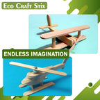 6" Jumbo Wood Craft Sticks - Pack of 1,000