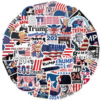 50Pcs Donald Trump Stickers, Trump 2024 Stickers, Funny USA Presidential Election Stickers for Water Bottles, American Flag Gifts for Kids Men and Women (Trump 50)