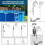 U.S. Pool Supply Pool Skimmer - Above Ground Pool Skimmer, Floating Surface Skimmer, 5 Adapters, Pool Accessories - Clean Dirt Basket, Wall Mount, Attach to Inflatable Collars, Tubular, Metal Frames
