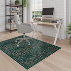 Anidaroel Floral Office Chair Mat for Hardwood Floor, 36"x48" Desk Chair Mat for Hard Floors, Under Desk Rug for Rolling Chair, Anti-Slip Computer Chair Mats, Low Pile Carpet Protector Mat