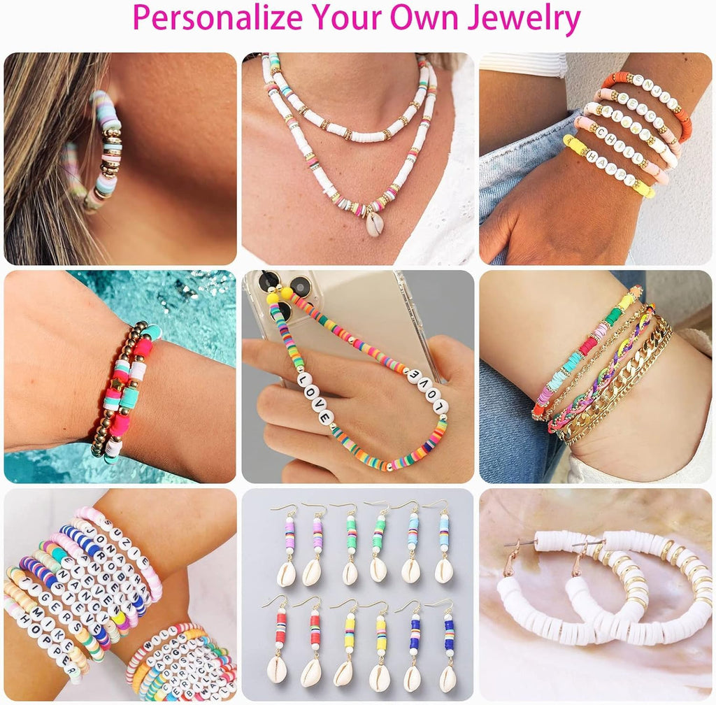 Friendship Bracelet Kit, 14,000pcs 48 Colors Bracelet Making Kit Clay Beads with Number Letter Bead Set Concert Merch Arts and Crafts Gifts for Kids Teen Girls Jewelry Making Supplies Bracelet Maker1