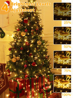 BrightChristmas Christmas Lights 1200 LED 394 FT, Waterproof Outdoor String Lights with Remote and Timer, Christmas Tree Lights with 8 Modes Dimmable, Fairy Lights for Holiday Decor (Warm White)