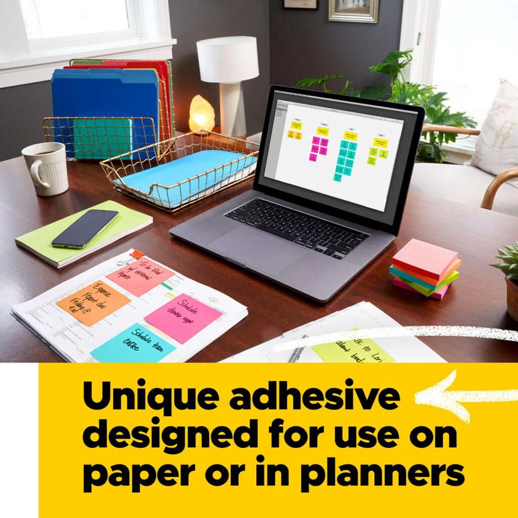 Post-it Pop-up Notes, 3x3 in, 12 Pads, America's #1 Favorite Sticky Notes, Poptimistic, Bright Colors, Clean Removal, Recyclable