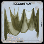Whaline Halloween Olive Green Creepy Cloth 197 x 87 Inch Spooky Gauze Clothes Halloween Scary Decoration for Haunted Houses Party Supplies Indoor Outdoor
