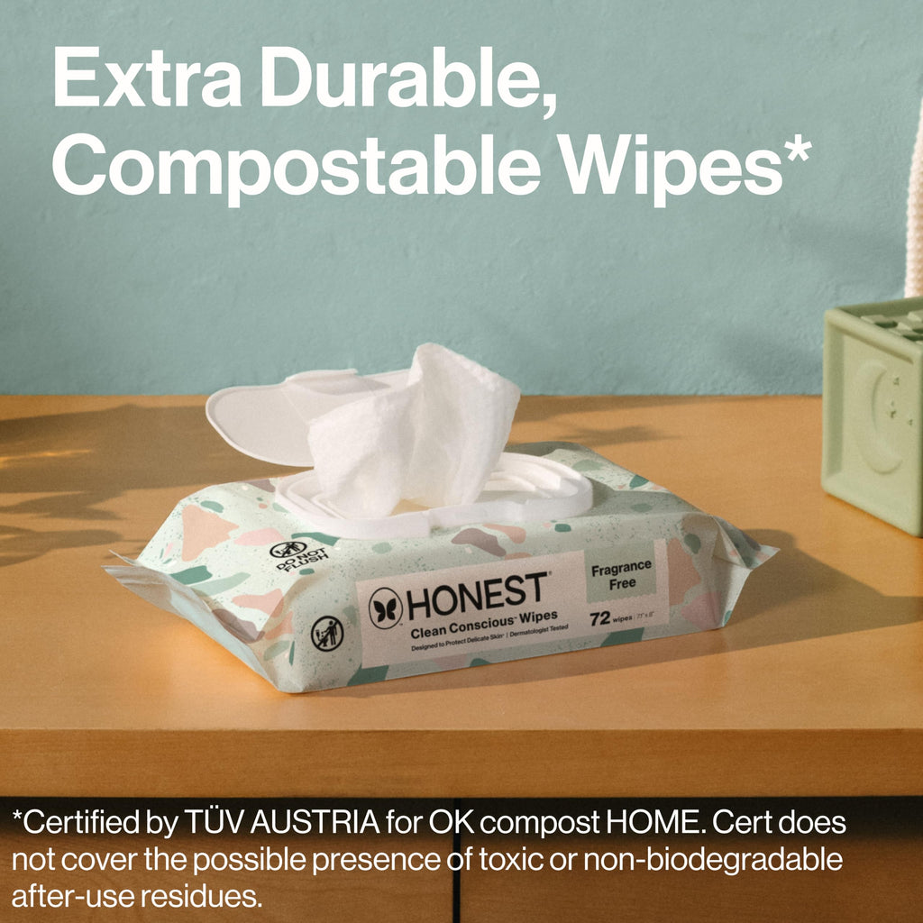 The Honest Company Hypoallergenic Multi-Use Baby Wipes for Sensitive Skin, Geo Mood, 288 Count