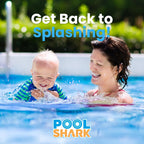 Pool Shark Swimming Pool Chlorine Tablets - 3-Inch Chlorine Tablets - Slow-Dissolving 90% Active Chlorine Tabs - Pool Chemicals for Inground Pools, Above Ground Pools, Saltwater, Spa, Hot Tub (5 lbs)
