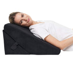 Adjustable Bed Wedge Pillow for Sleeping - 7 in 1 Incline Folding Memory Foam Cushion - Body Positioner System for Legs or Back | Support Pillow Helps Acid Reflux, Anti Snoring, Heartburn, GERD