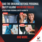 Original Defense® Siren Self Defense for Women - Personal Alarm for Women, Children, & Elderly - Recommended by Police - 130 dB Loud Self Defense Keychain Siren with LED Strobe Light (White)