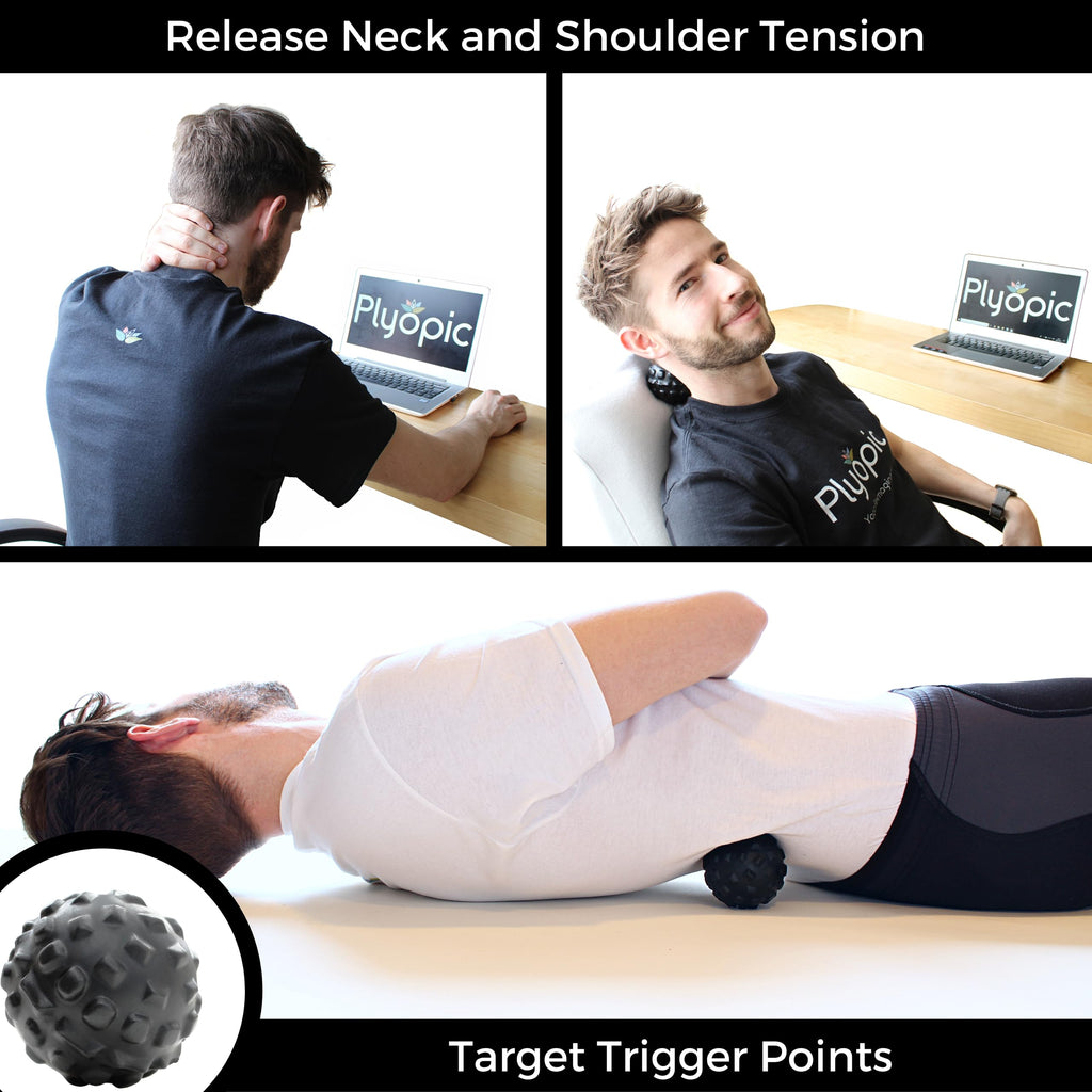 Plyopic Massage Ball Set - for Deep Tissue Muscle Recovery, Myofascial Release, Trigger Point Therapy, Mobility, Plantar Fasciitis Relief - Eliminate Muscle Pain and Tension in Your Back Neck Foot