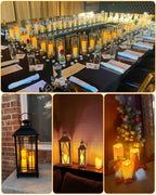 Enido 12 Pc LED Candles Flickering Flameless Candles with Remote & Timer for Romantic Ambiance, Home Decor Mood Lighting Cozy Fall Decor Battery Operated Candles, Outdoor Waterproof