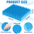 Geiserailie 2 Pcs Egg Foam Pad Egg Chair Cushion to Relieve Back Foam Seat Cushion Chair Accessories Pad for Office Recliner Wheelchair Home Car (Blue)