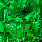 JMEXSUSS 500 LED Halloween String Lights Outdoor, 8 Modes Green Halloween Lights Plug in, 173ft Green LED Christmas Lights for Tree Garden Party Xmas Halloween Decorations