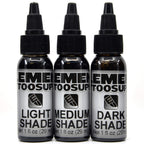 Element Tattoo Supply - Shading 3 Stage Grey Wash - Black and White Tattoo Ink - Light - Medium - Dark - Shades (5) 1oz Bottles
