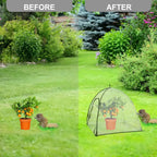 Garden Netting Cover, Outdoor Insect Barrier Plant Tent Cover with Zip Entry, Durable Mesh Plant Netting Protect Potted Plants Fruits Flower from Insect Bird Animals Eating (28 * 28 * 30inch)