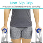 Vive Walker Handle Cushions - Padded Hand Covers - Soft Padding Medical Accessories for Folding Rolling Wheelchair, Rollator Handle, Senior, Elderly Grippers - Foam Crutch Pads Grips - Mobility Aid (Blue)