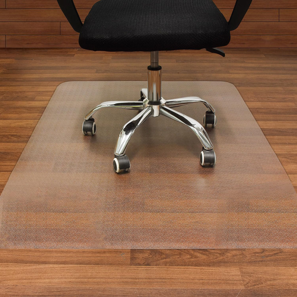 AiBOB Office Chair Mat for Hardwood Floor, 36 X 48 inches, Hard Floor Chair Mats Under Computer Desk, Easy Glide for Rolling Chairs, No Curling