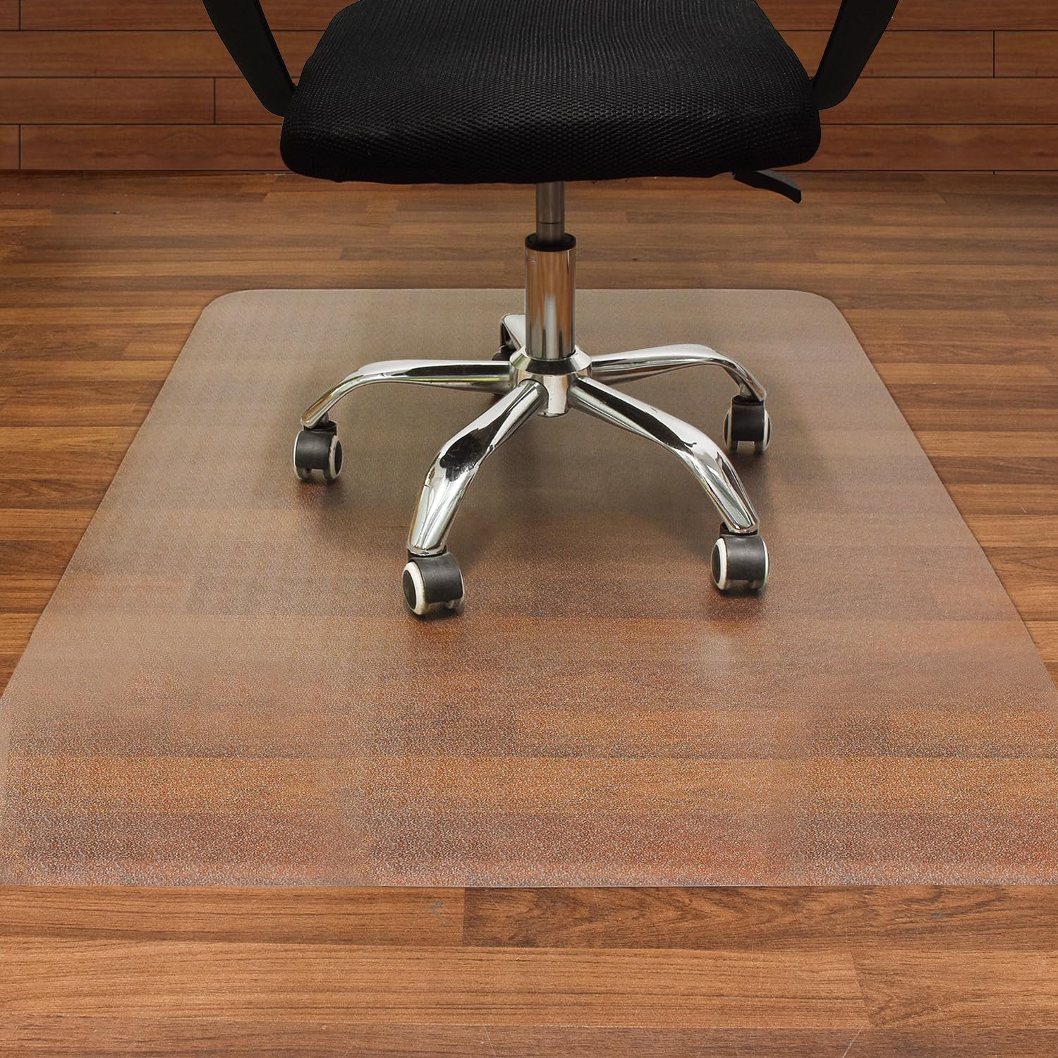 AiBOB Office Chair Mat for Hardwood Floor, 36 X 48 inches, Hard Floor Chair Mats Under Computer Desk, Easy Glide for Rolling Chairs, No Curling