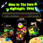 Kiditos Glow in The Dark Magic Water Elf Toy Kit, Magic Aqua Fairy Water Gel Kit with 6 Glow Colors and 6 Molds. Christmas Gifts, Birthday Gifts, Party Favors, Arts & Crafts DIY STEM Kits for Kids