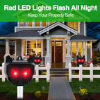 Defendy Coyote Deterrent,Solar Nocturnal Animal Repeller Predator Light Scare, Effective Repellent Device for Coyote, Deer, Fox, Raccoon, Skunk, for Chicken Coop, Farm, Yard, Garden (2 Packs)