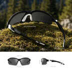 3 Pack Polarized Sports Sunglasses for Men, UV Protection Half Frame Sunglasses Comfortable for Running Cycling Driving