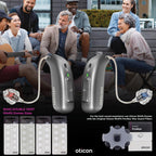 Genuine Oticon Hearing Aid Domes MiniFit Double Vent Bass 8mm (0.31 inches - Medium), Oticon Branded OEM Denmark Replacements, Authentic Accessories for Optimal Performance -3 Pack/30 Domes Total