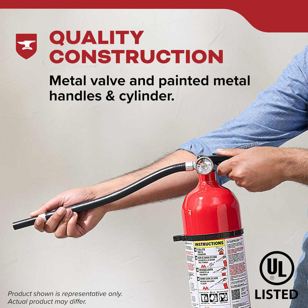Kidde Fire Extinguisher for Home & Office Use, 2-A:10-B:C, 7.13 Lbs., Hose & Wall Mount (Included)