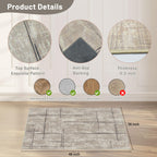 Office Chair Mat for Hardwood Floor&Tile Floor,36"X 48" Heavy Duty Desk Chair Mat for Hard Floors,Under Desk Rug for Rolling Computer Chair,Anti Slip,Low Pile Carpet Floor-Khaki