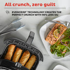 Instant Vortex Plus 4QT Air Fryer, Custom Program Options, 6-in-1 Functions Crisps, Broils, Roasts, Dehydrates, Bakes, Reheats, 100+ In-App Recipes, from the Makers of Instant Pot, Stainless Steel