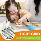 Spring Chef 11.8 x 17 Inch Stainless Steel Cooling Racks for Cooling & Baking - Oven Safe - Wire Roasting Racks for Oven Use - Fits Half Sheet Cookie Pan - Dishwasher Safe - Set of 2
