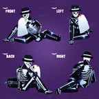Funflatable 8.5 FT Giant Halloween Inflatables Cuddling Skeleton Couple Lovers Outdoor Decorations, Halloween Blow Up Yard Decorations with Built-in LED Lights for Yard Lawn Garden Decor