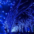 POTIVE 2 Pack Blue Solar String Lights Outdoor Waterproof, Each 42.7 ft 100 LED Solar Powered String Lights, 8 Modes Solar Twinkle Lights for Garden Yard Patio Tree Porch Christmas Decorations