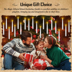 Halloween Decor Floating Candles With Wand, 20pcs Magic Hanging Candles With Remote,6.9IN Flameless Taper Led Candles Battery Operated Floating Window Candles,Decor for Christmas/Wedding/Halloween