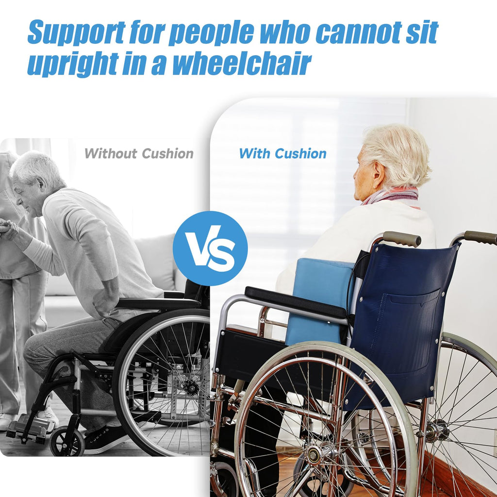 Beuuatm Lateral Support for Wheelchair Side Guards, Wheelchair Back Support Wedge Cushion for People Unable to sit Upright in wheelchairs
