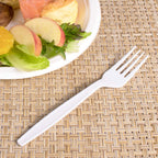 Karat U3530W 7" Poly-Wrapped Heavy-Weight Disposable Fork, White (Pack of 1000)