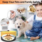 Yellow and Dark Gray Aspectek Sticky Dome Flea Trap with 2 Sticky Discs. Odorless Insect Traps, Effective for Indoor Use - 2 Pack