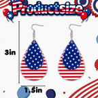250th Anniversary USA Shirt - American Flag Earrings for 4th of July Shirts Women | Patriotic Teardrop Earrings for Memorial Day Accessories Outfits Merchandise - Fourth of July Decorations for Girls