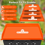 NancyL 36 Inch Silicone Griddle Cover for Blackstone, Full-Wrap 36" Griddle Mat Protective Grill for Blackstone Protector Accessories Kit, Protect from Rust, Rodents, Insects, Debris