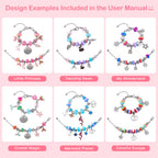 ELLENER Kids Bracelet Making Kit for Girls, Gifts for Girls Ages 3 4 5 6 7 8 9 10 11 12 Year Old,Girl Gifts Ideas,Girl Toys, 68 Pcs Crafts for Girls 8-12