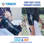 FreezeSleeve Ice & Heat Therapy Sleeve- Reusable, Flexible Gel Hot/Cold Pack, 360 Coverage for Knee, Elbow, Ankle, Wrist- Blue Camo, 3X-Large