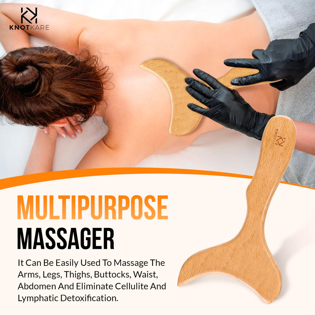 6pcs Wood Therapy Massage Tools Set-Easy to Use Maderoterapia Kit Professional-Cellulite Reduction-Muscle Pain Relief-Wooden Massage Roller Stick-Lymphatic Drainage-Body Therapy Tools-Body Sculpting