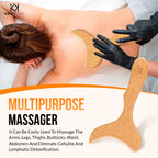 6pcs Wood Therapy Massage Tools Set-Easy to Use Maderoterapia Kit Professional-Cellulite Reduction-Muscle Pain Relief-Wooden Massage Roller Stick-Lymphatic Drainage-Body Therapy Tools-Body Sculpting