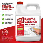 Max Strip Paint & Varnish Stripper 32oz - Paint Stripper for Multiple Layers of Acrylic, Latex, Oil & Water-Based Paints, varnishes. for Wood, Metal, Masonry, Plaster, Tile, molding.