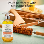 Lymphatic Massage Oil for Massage Therapy | 100% Natural Lymphatic Drainage Oil | Premium Quality with Arnica, Lemon & Ginger Oil | for Post Surgery Recovery & Detox | 8oz by Brookethorne Naturals